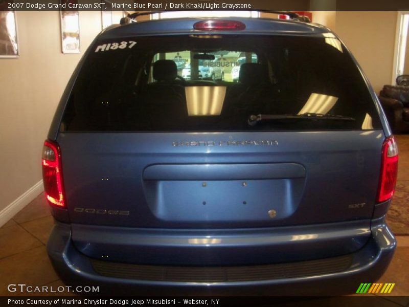 Marine Blue Pearl / Dark Khaki/Light Graystone 2007 Dodge Grand Caravan SXT