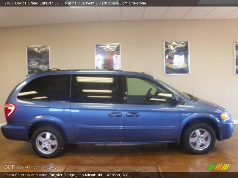 Marine Blue Pearl / Dark Khaki/Light Graystone 2007 Dodge Grand Caravan SXT