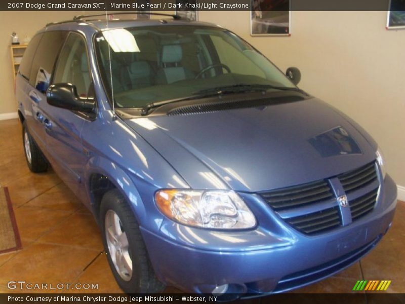Marine Blue Pearl / Dark Khaki/Light Graystone 2007 Dodge Grand Caravan SXT
