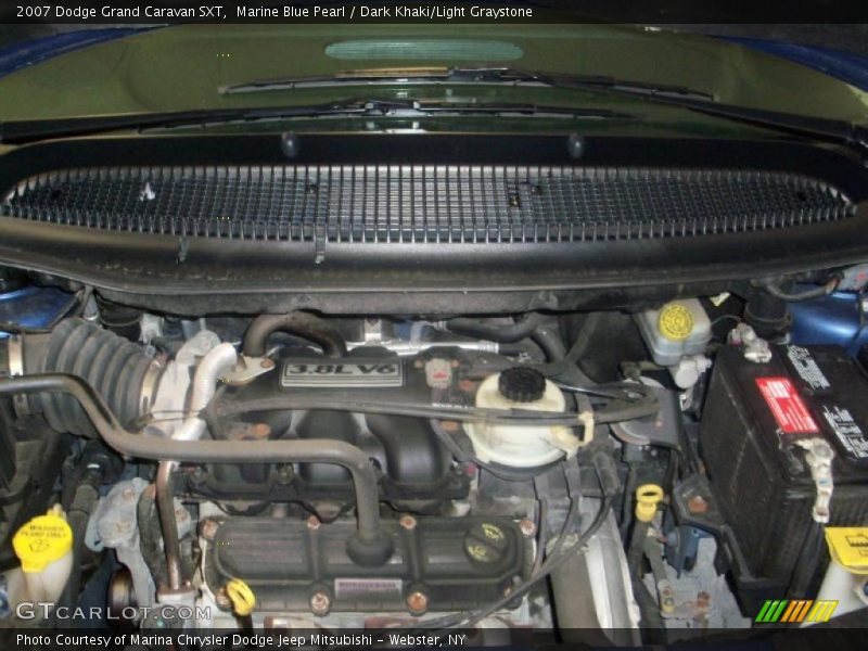 Marine Blue Pearl / Dark Khaki/Light Graystone 2007 Dodge Grand Caravan SXT