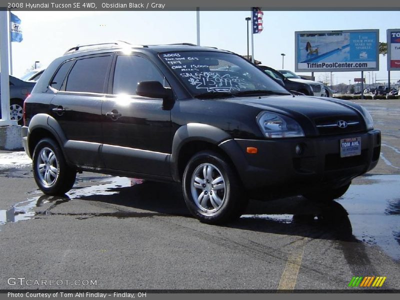Obsidian Black / Gray 2008 Hyundai Tucson SE 4WD