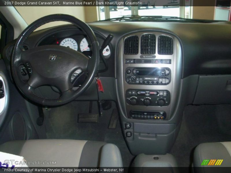 Marine Blue Pearl / Dark Khaki/Light Graystone 2007 Dodge Grand Caravan SXT