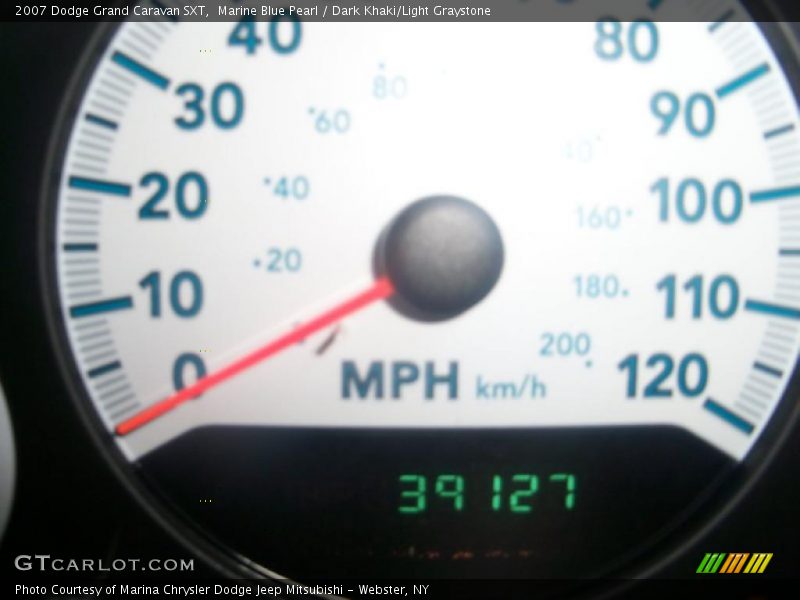 Marine Blue Pearl / Dark Khaki/Light Graystone 2007 Dodge Grand Caravan SXT