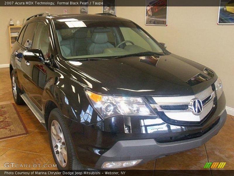 Formal Black Pearl / Taupe 2007 Acura MDX Technology