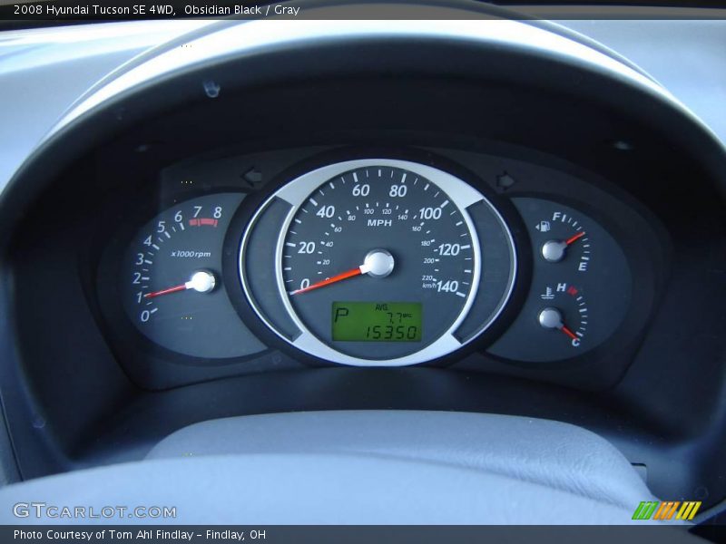 Obsidian Black / Gray 2008 Hyundai Tucson SE 4WD