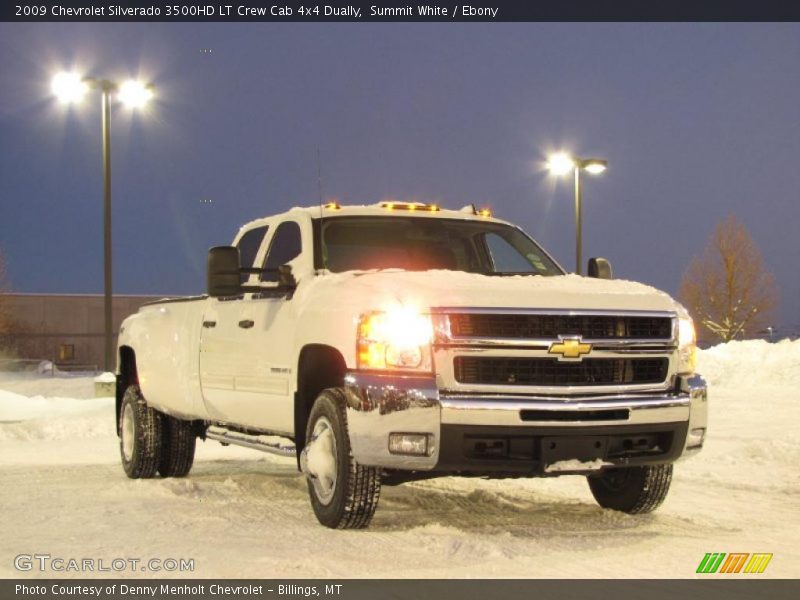 Summit White / Ebony 2009 Chevrolet Silverado 3500HD LT Crew Cab 4x4 Dually