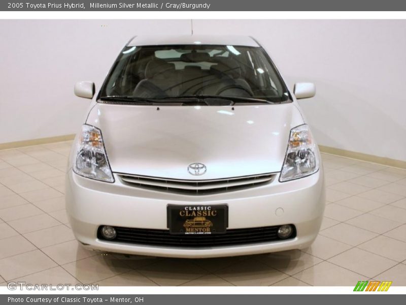 Millenium Silver Metallic / Gray/Burgundy 2005 Toyota Prius Hybrid