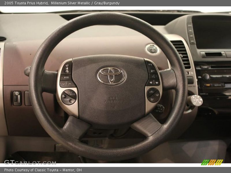 Millenium Silver Metallic / Gray/Burgundy 2005 Toyota Prius Hybrid