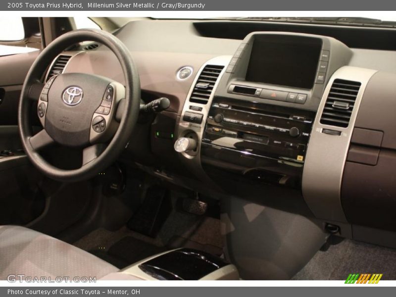 Millenium Silver Metallic / Gray/Burgundy 2005 Toyota Prius Hybrid