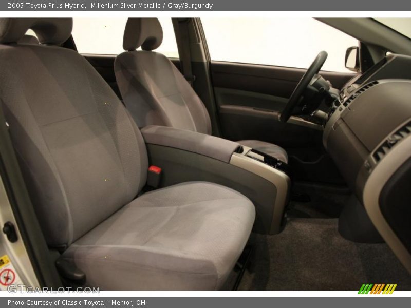 Millenium Silver Metallic / Gray/Burgundy 2005 Toyota Prius Hybrid