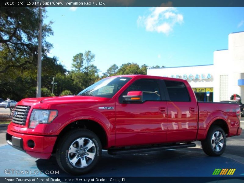 Vermillion Red / Black 2010 Ford F150 FX2 SuperCrew