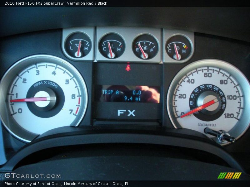 Vermillion Red / Black 2010 Ford F150 FX2 SuperCrew