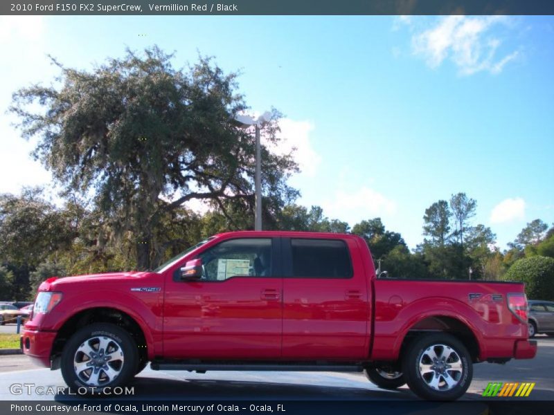 Vermillion Red / Black 2010 Ford F150 FX2 SuperCrew