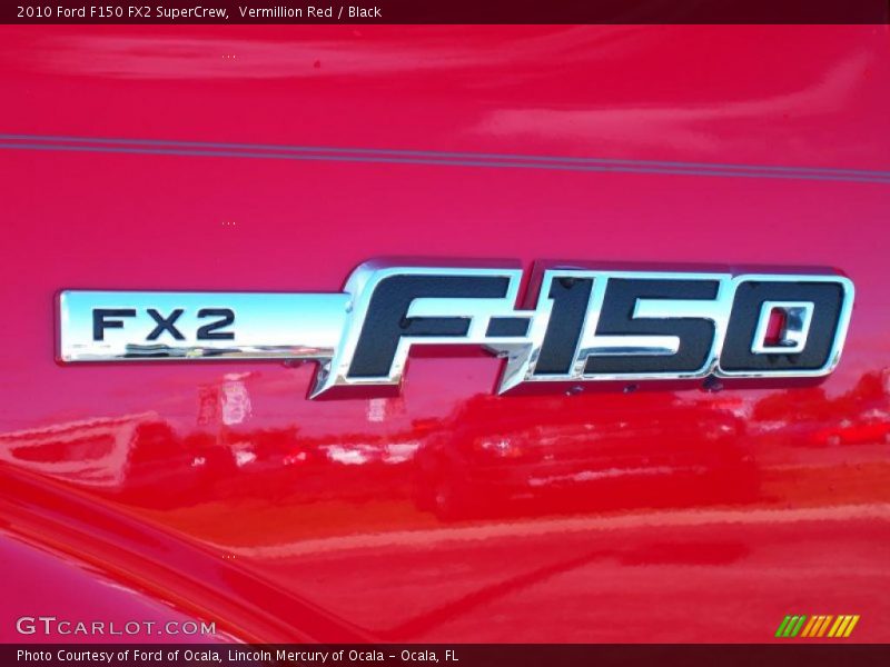Vermillion Red / Black 2010 Ford F150 FX2 SuperCrew