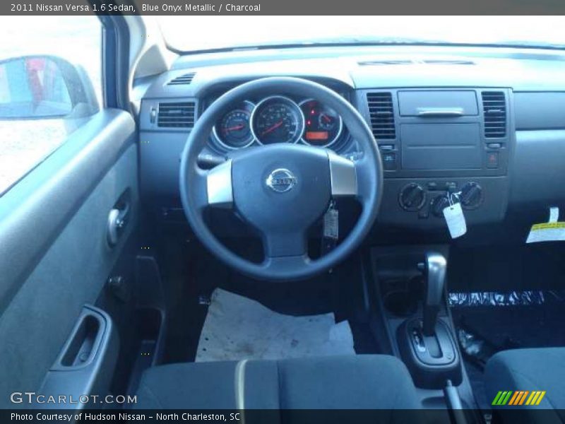 Blue Onyx Metallic / Charcoal 2011 Nissan Versa 1.6 Sedan