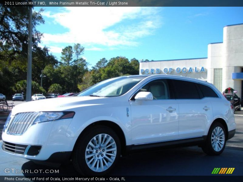 White Platinum Metallic Tri-Coat / Light Stone 2011 Lincoln MKT FWD