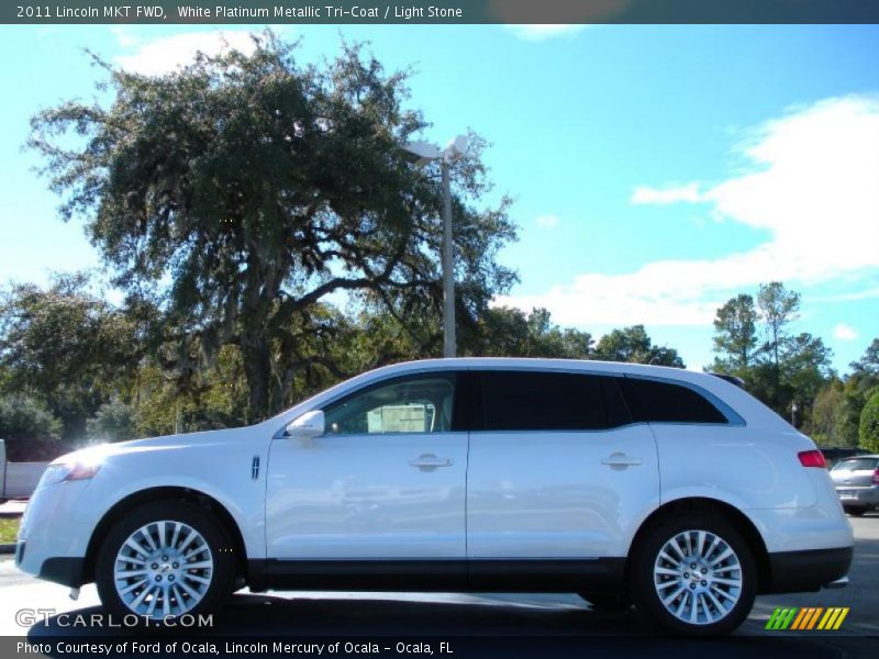 White Platinum Metallic Tri-Coat / Light Stone 2011 Lincoln MKT FWD