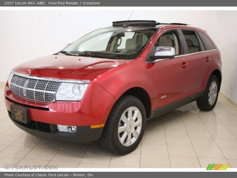 Vivid Red Metallic / Greystone 2007 Lincoln MKX AWD