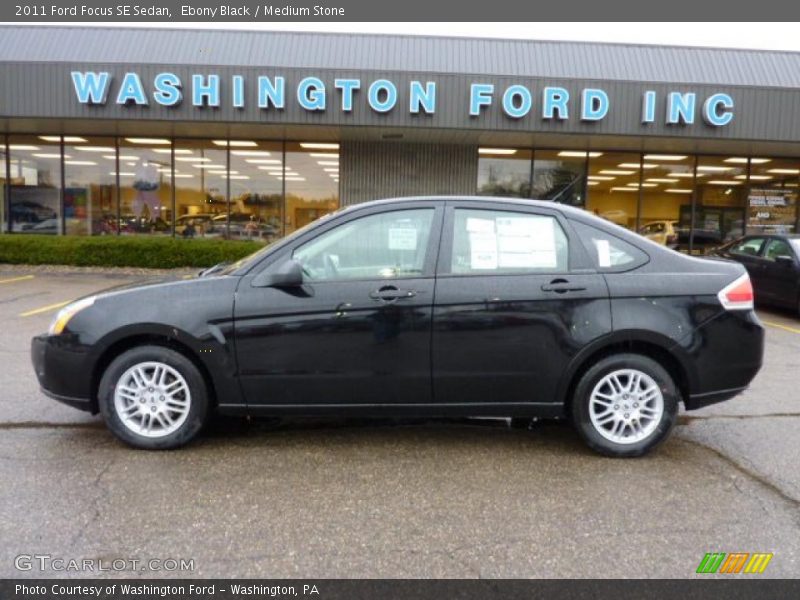 Ebony Black / Medium Stone 2011 Ford Focus SE Sedan