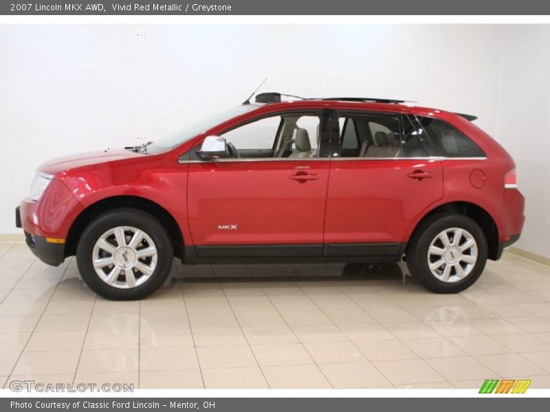 Vivid Red Metallic / Greystone 2007 Lincoln MKX AWD