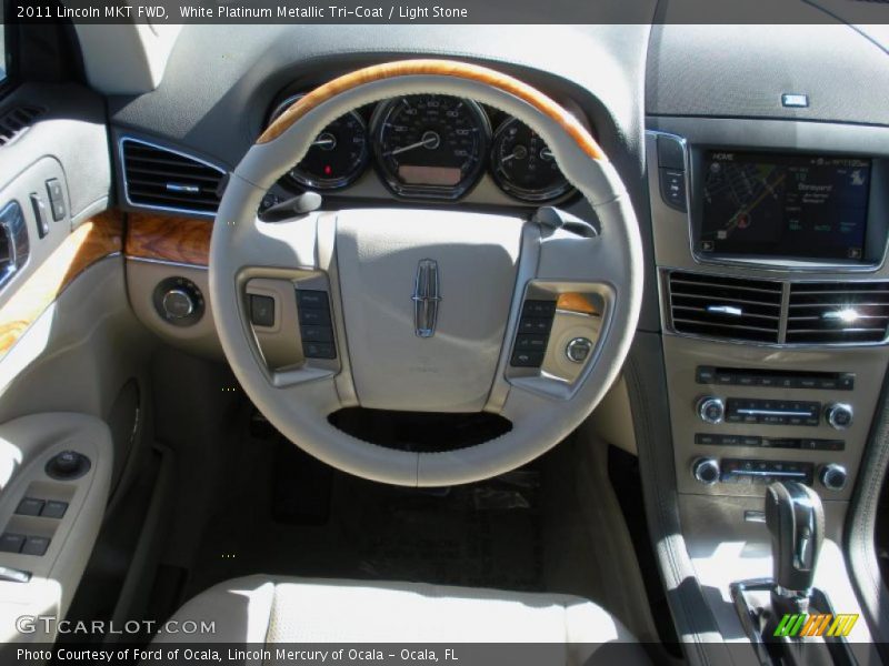 White Platinum Metallic Tri-Coat / Light Stone 2011 Lincoln MKT FWD