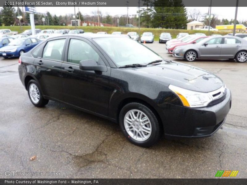 Ebony Black / Medium Stone 2011 Ford Focus SE Sedan