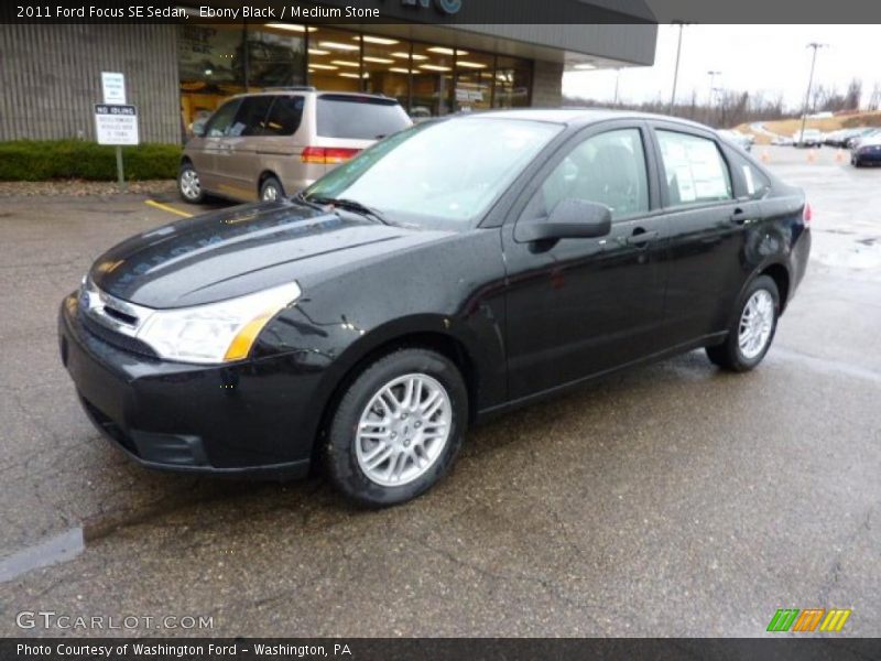 Ebony Black / Medium Stone 2011 Ford Focus SE Sedan