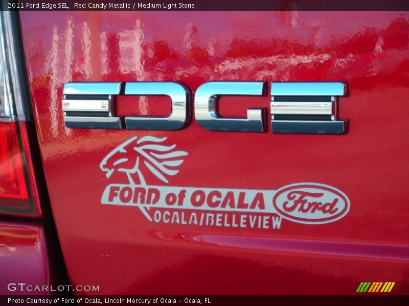 Red Candy Metallic / Medium Light Stone 2011 Ford Edge SEL