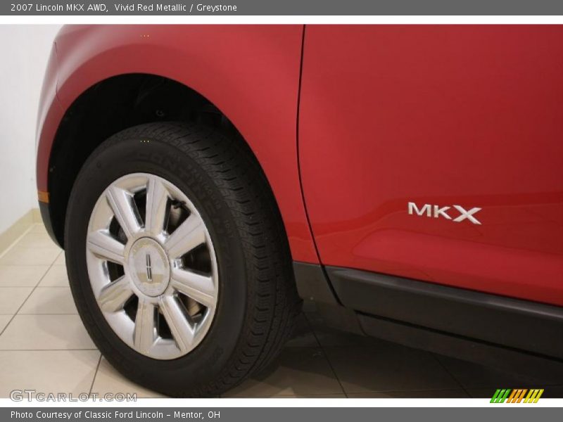 Vivid Red Metallic / Greystone 2007 Lincoln MKX AWD