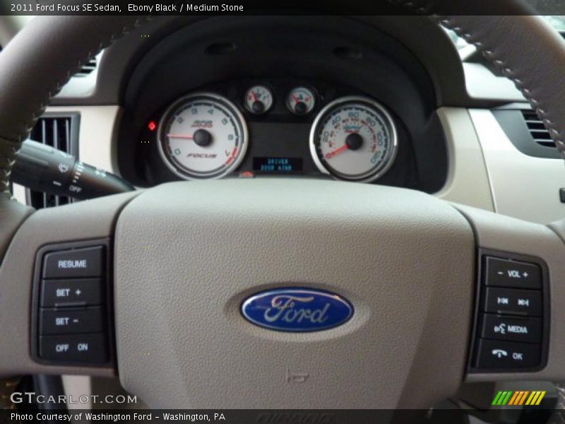 Ebony Black / Medium Stone 2011 Ford Focus SE Sedan