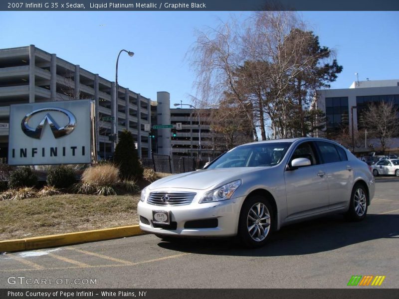 Liquid Platinum Metallic / Graphite Black 2007 Infiniti G 35 x Sedan