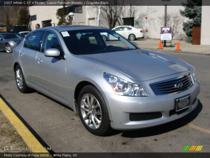 Liquid Platinum Metallic / Graphite Black 2007 Infiniti G 35 x Sedan