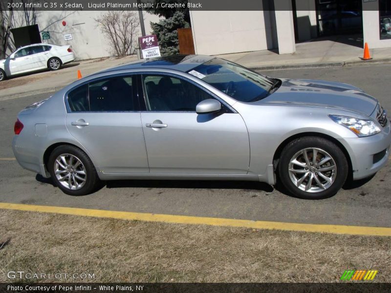 Liquid Platinum Metallic / Graphite Black 2007 Infiniti G 35 x Sedan