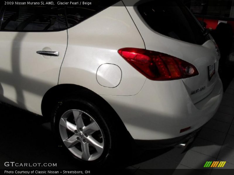 Glacier Pearl / Beige 2009 Nissan Murano SL AWD
