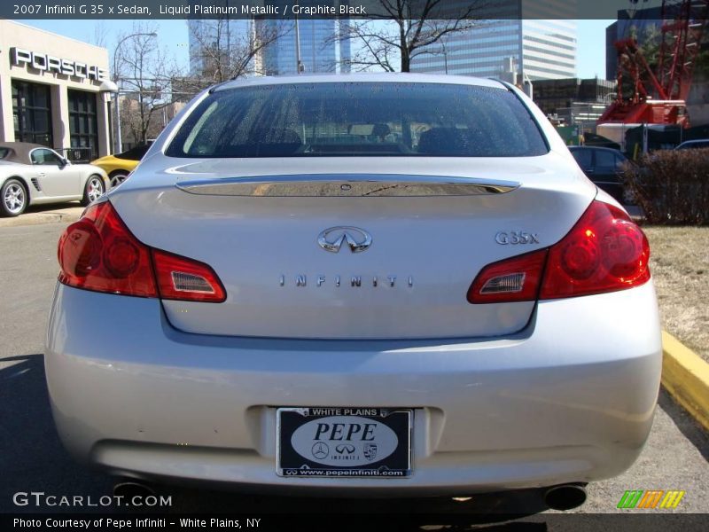 Liquid Platinum Metallic / Graphite Black 2007 Infiniti G 35 x Sedan