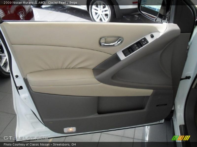 Glacier Pearl / Beige 2009 Nissan Murano SL AWD
