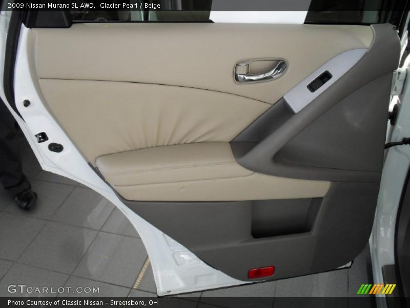 Glacier Pearl / Beige 2009 Nissan Murano SL AWD