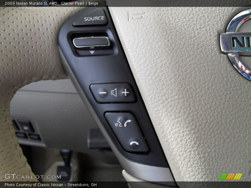 Glacier Pearl / Beige 2009 Nissan Murano SL AWD