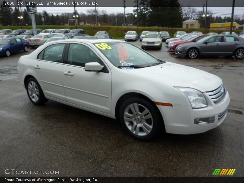 White Suede / Charcoal Black 2008 Ford Fusion SEL