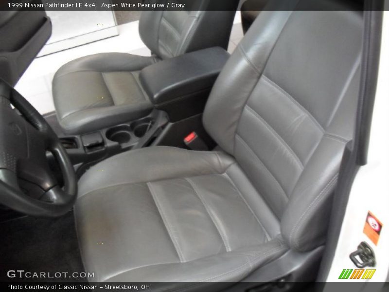 Aspen White Pearlglow / Gray 1999 Nissan Pathfinder LE 4x4