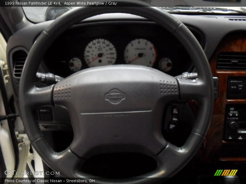 Aspen White Pearlglow / Gray 1999 Nissan Pathfinder LE 4x4