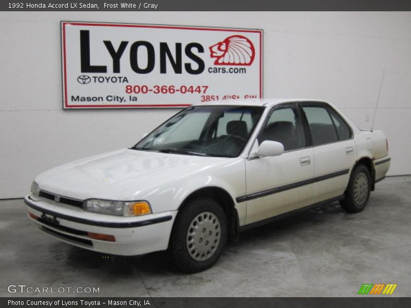 Frost White / Gray 1992 Honda Accord LX Sedan