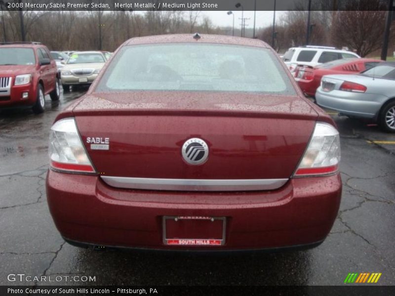 Merlot Metallic / Medium Light Stone 2008 Mercury Sable Premier Sedan