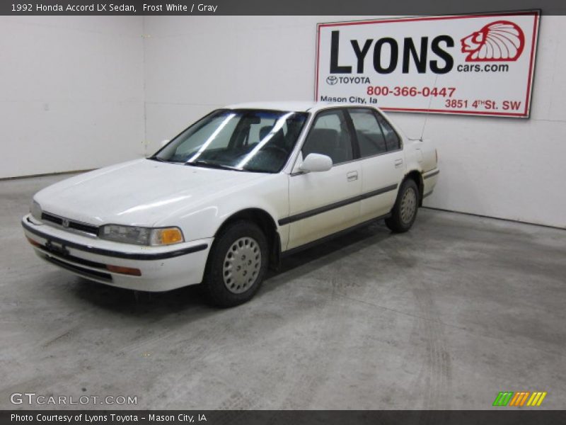 Frost White / Gray 1992 Honda Accord LX Sedan