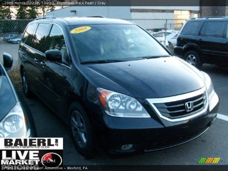 Nighthawk Black Pearl / Gray 2008 Honda Odyssey Touring