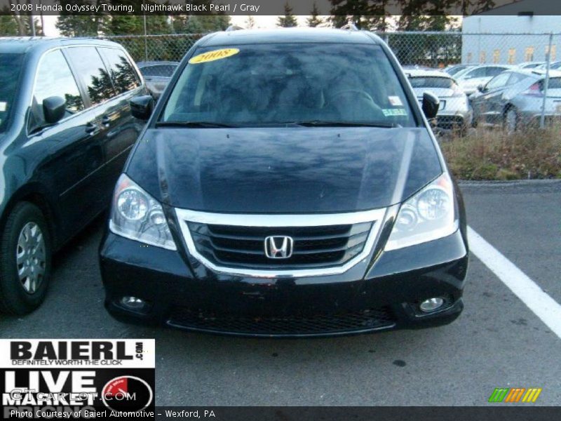Nighthawk Black Pearl / Gray 2008 Honda Odyssey Touring