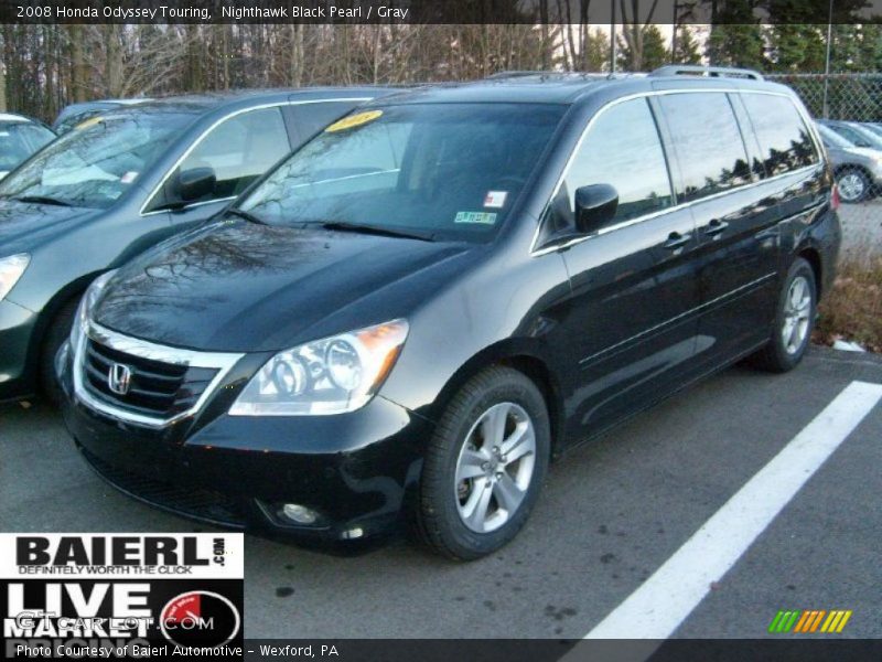 Nighthawk Black Pearl / Gray 2008 Honda Odyssey Touring