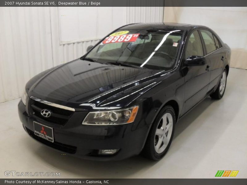 Deepwater Blue / Beige 2007 Hyundai Sonata SE V6