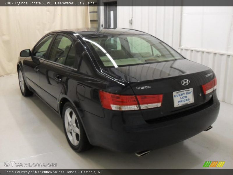 Deepwater Blue / Beige 2007 Hyundai Sonata SE V6