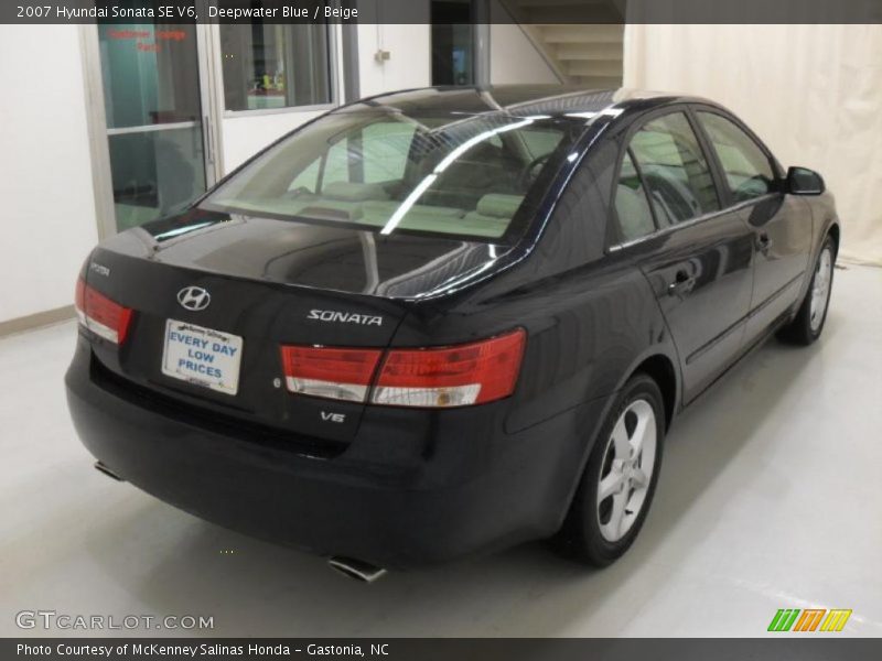 Deepwater Blue / Beige 2007 Hyundai Sonata SE V6